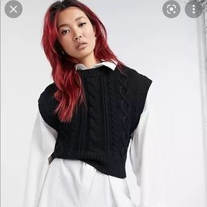 & other stories Wool cable knit vest